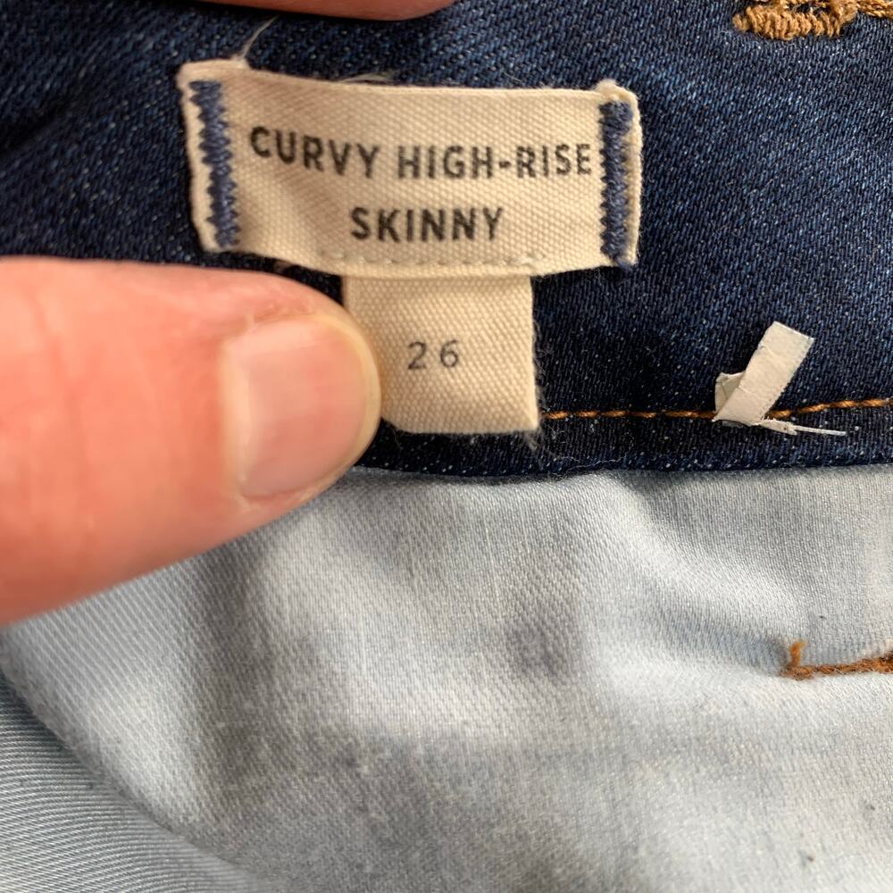 Madewell Curvy High-Rise Skinny Jeans in Lanette Wash Size 26 - Picture 7 of 7